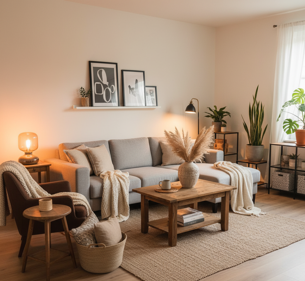 How to Create a Cozy and Stylish Living Room with Simple Home Decor