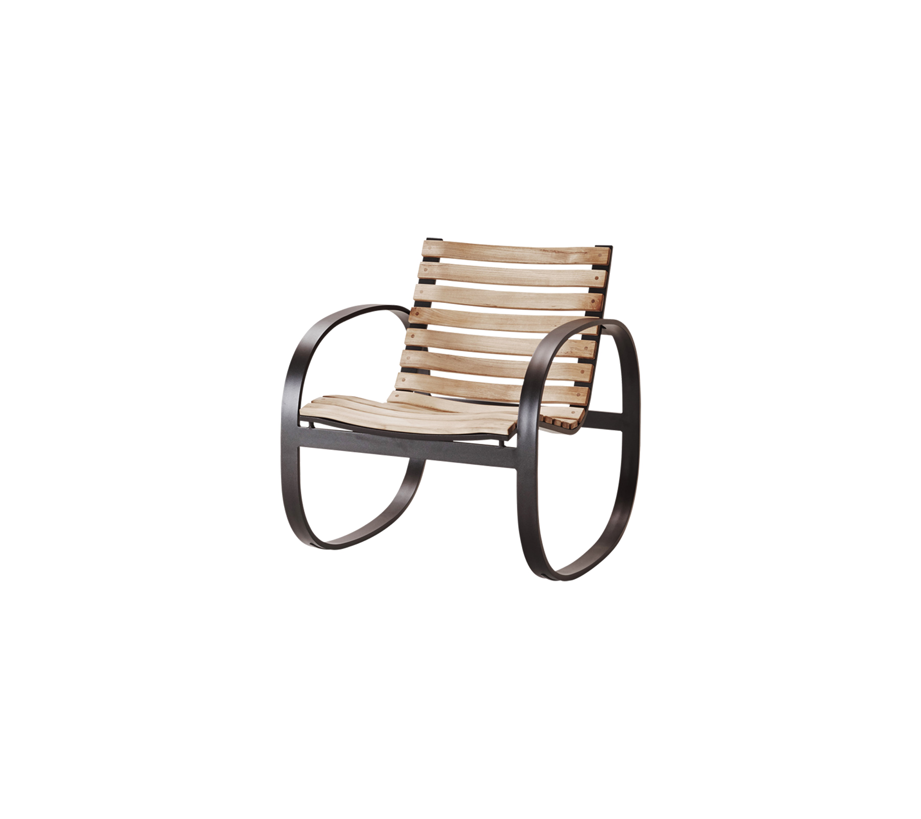 Outdoor Rocking Chair Teak Aluminum