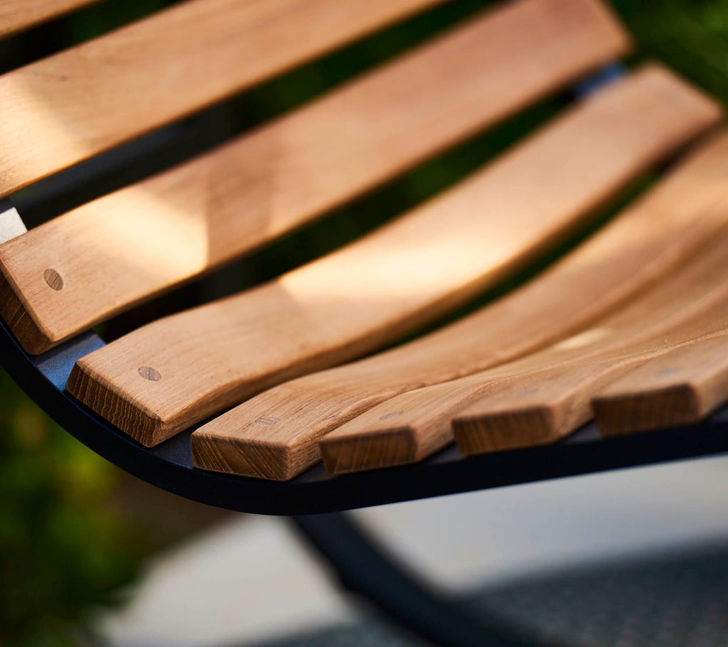 Outdoor Rocking Chair Teak Aluminum