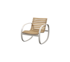 Outdoor Rocking Chair Teak Aluminum