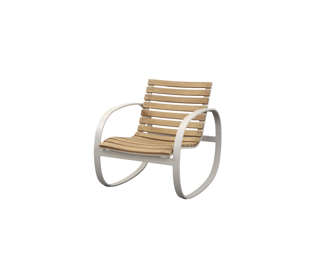 Outdoor Rocking Chair Teak Aluminum