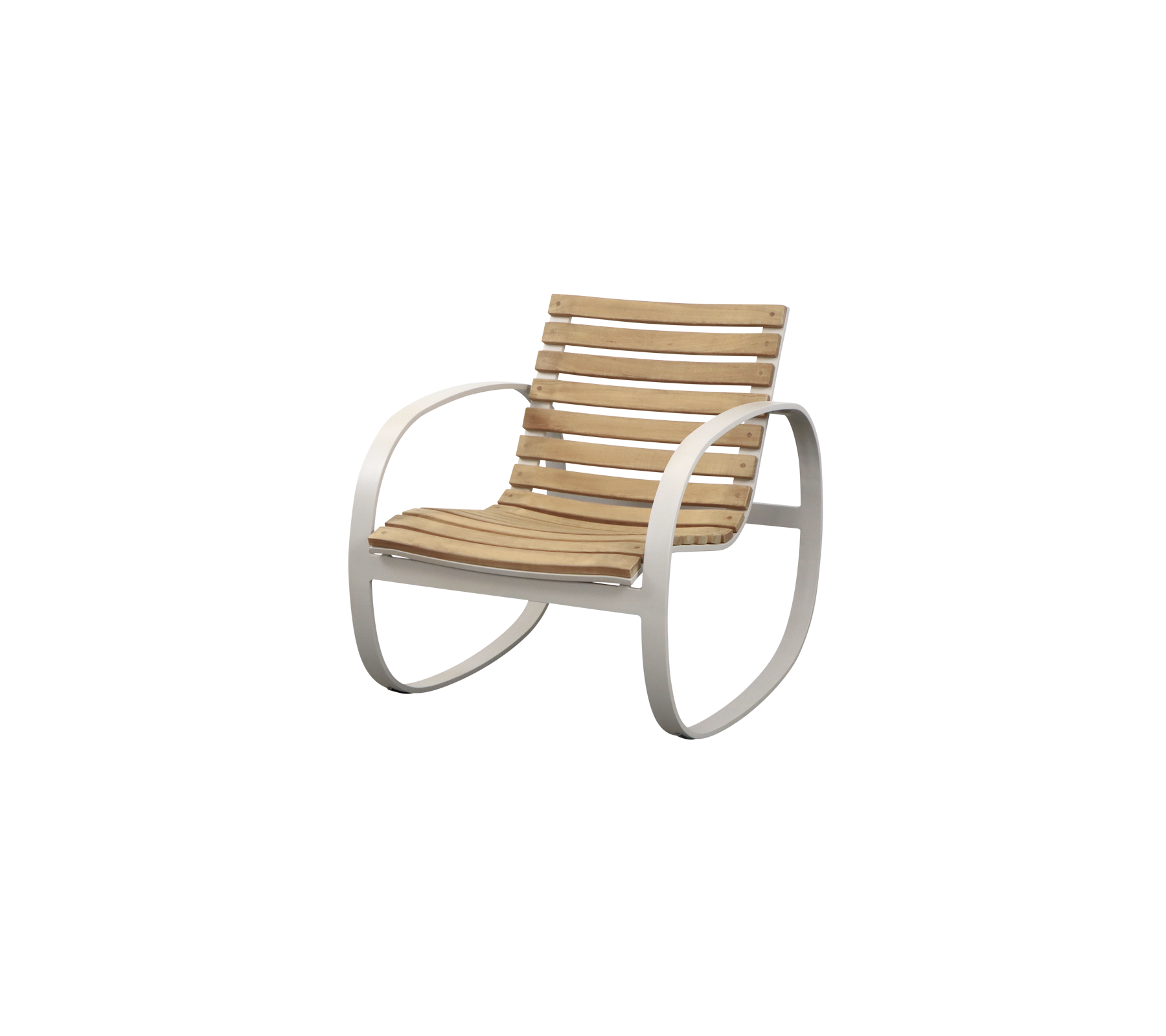 Outdoor Rocking Chair Teak Aluminum