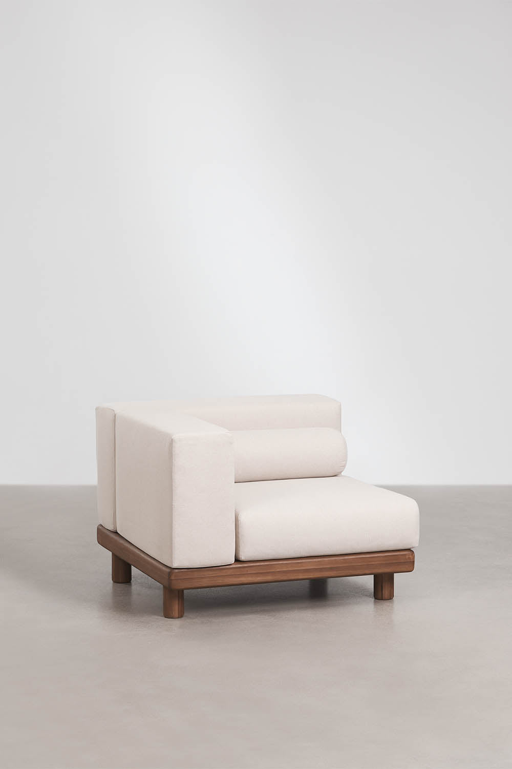 Acacia Wood Garden Corner Sofa 2 Piece Modular