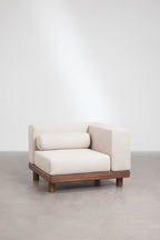 Acacia Wood Garden Corner Sofa 2 Piece Modular