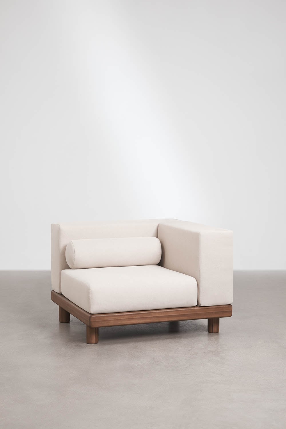 Acacia Wood Garden Corner Sofa 2 Piece Modular