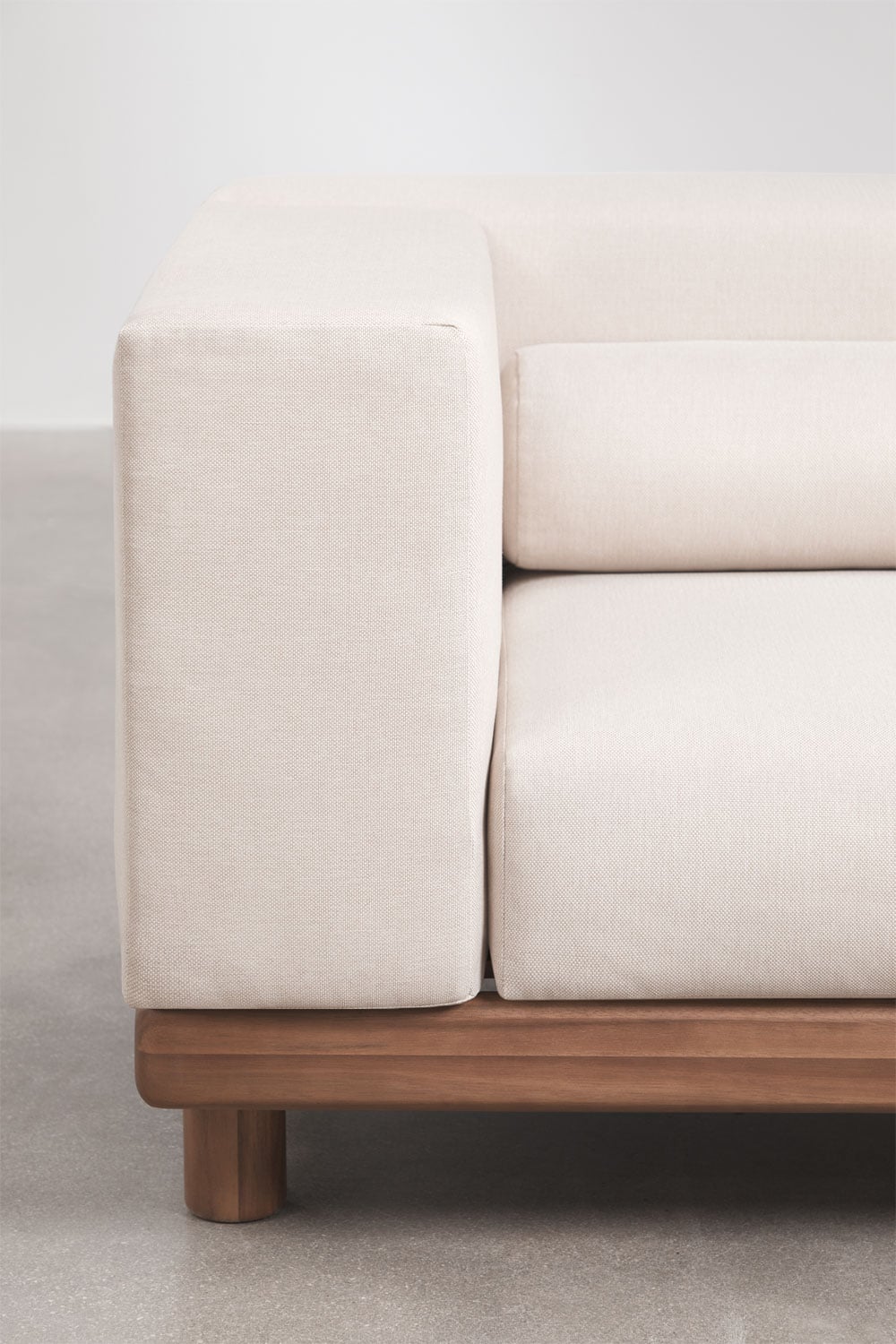 Acacia Wood Garden Corner Sofa 2 Piece Modular