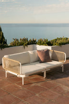 Steel Garden Corner Sofa 2 Piece Modular