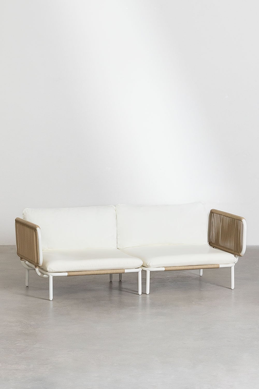Steel Garden Corner Sofa 2 Piece Modular