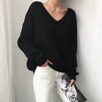 Bequeme V-Ausschnitt Pullover