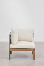 Acacia Wood Garden Sofa 3 Piece Modular With Armrests