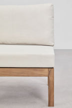 Acacia Wood Garden Sofa 3 Piece Modular With Armrests