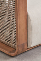3 Seater Acacia Wood Garden Sofa Contemporary