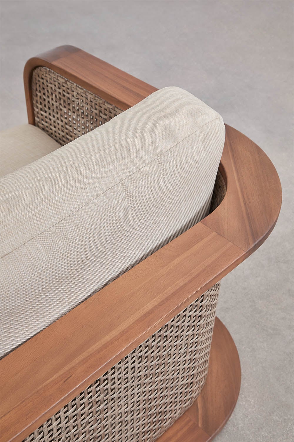 3 Seater Acacia Wood Garden Sofa Contemporary