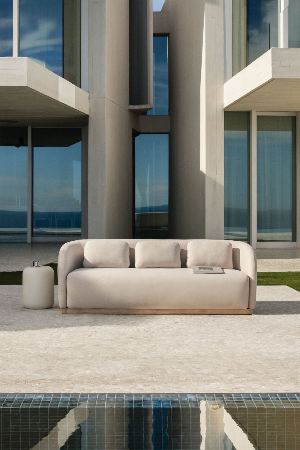 Classic 3 Seater Acacia Wood Garden Sofa