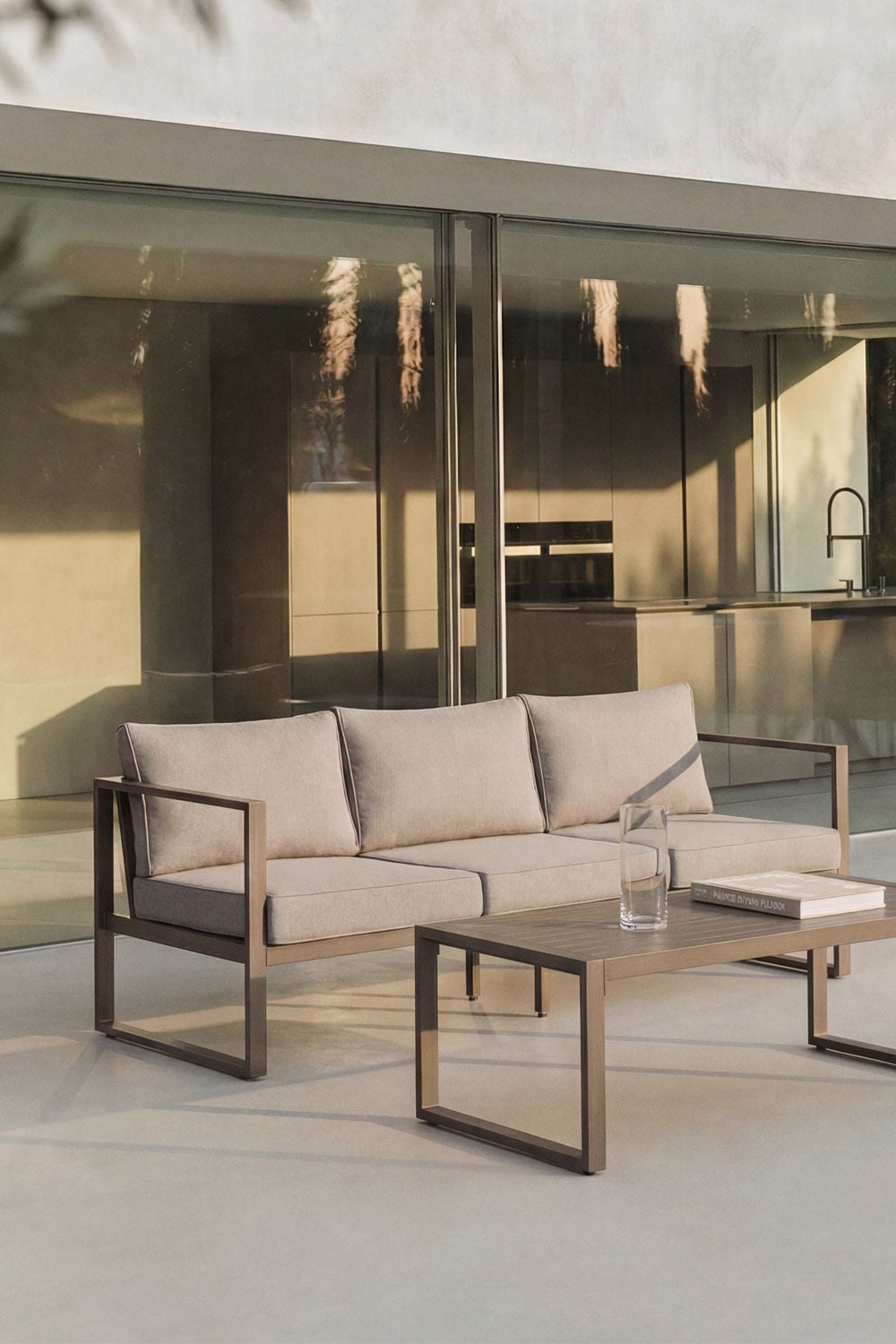 3 Seater Aluminium Garden Sofa
