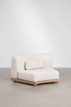 4 Piece Curved Modular Acacia Wood Garden Sofa