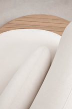 4 Piece Curved Modular Acacia Wood Garden Sofa