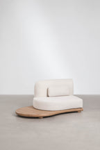 4 Piece Curved Modular Acacia Wood Garden Sofa