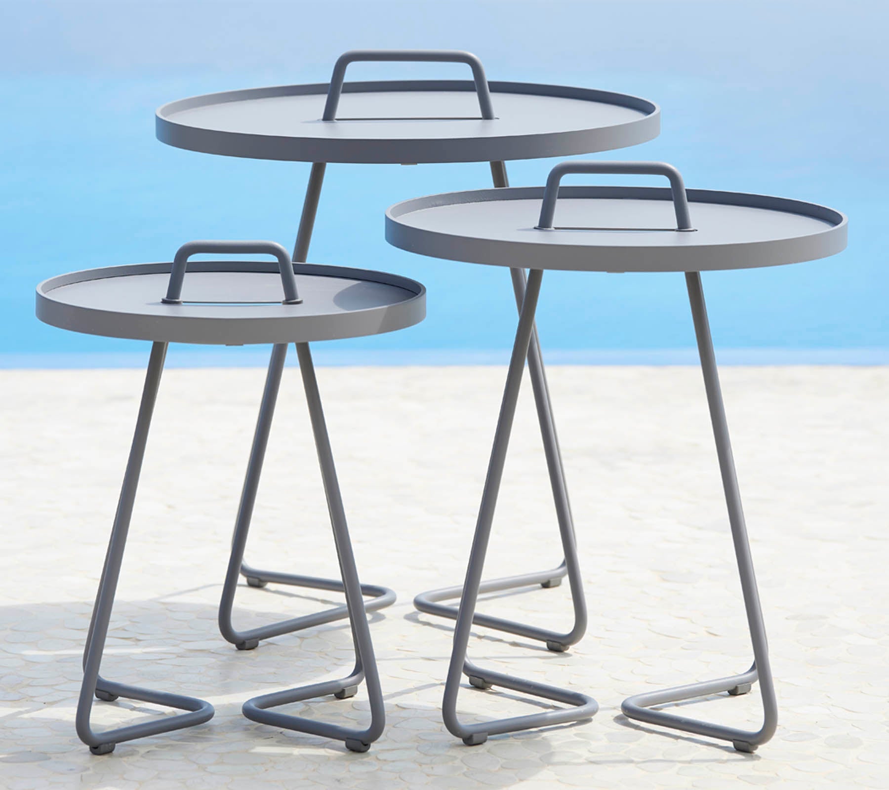 Outdoor Side Table Aluminum Mini