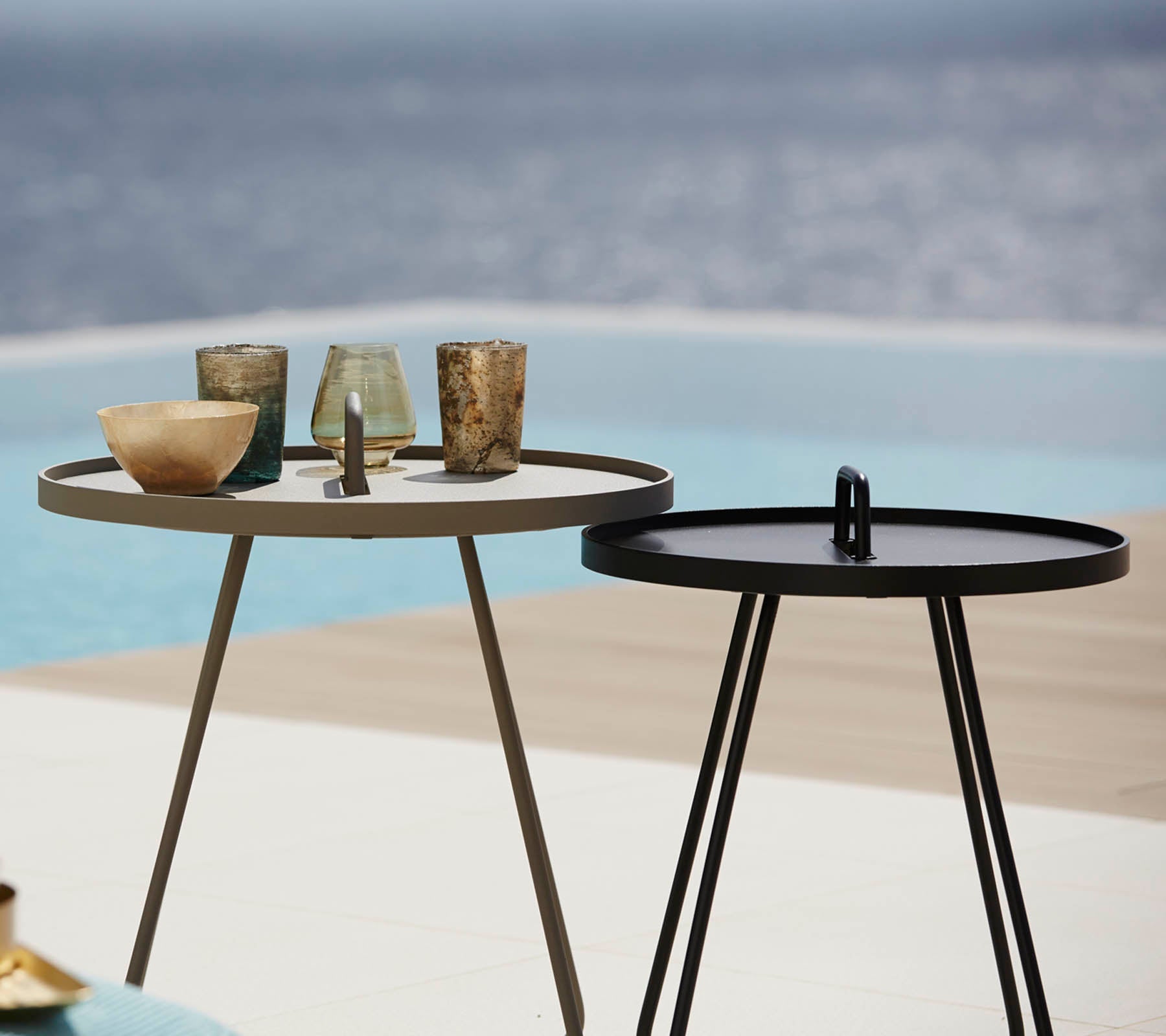 Outdoor Side Table Aluminum Small