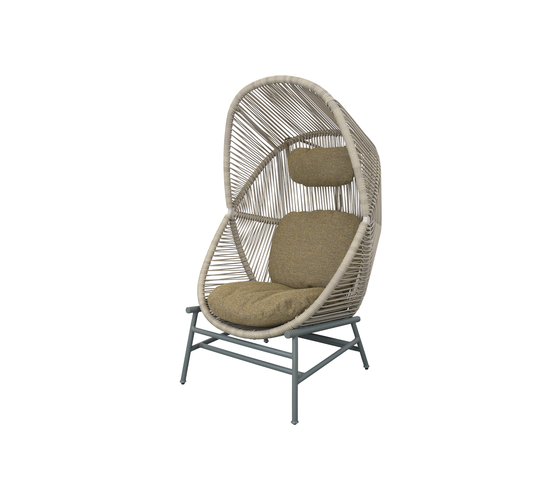 Woven Outdoor Lounge Chair Rope Base