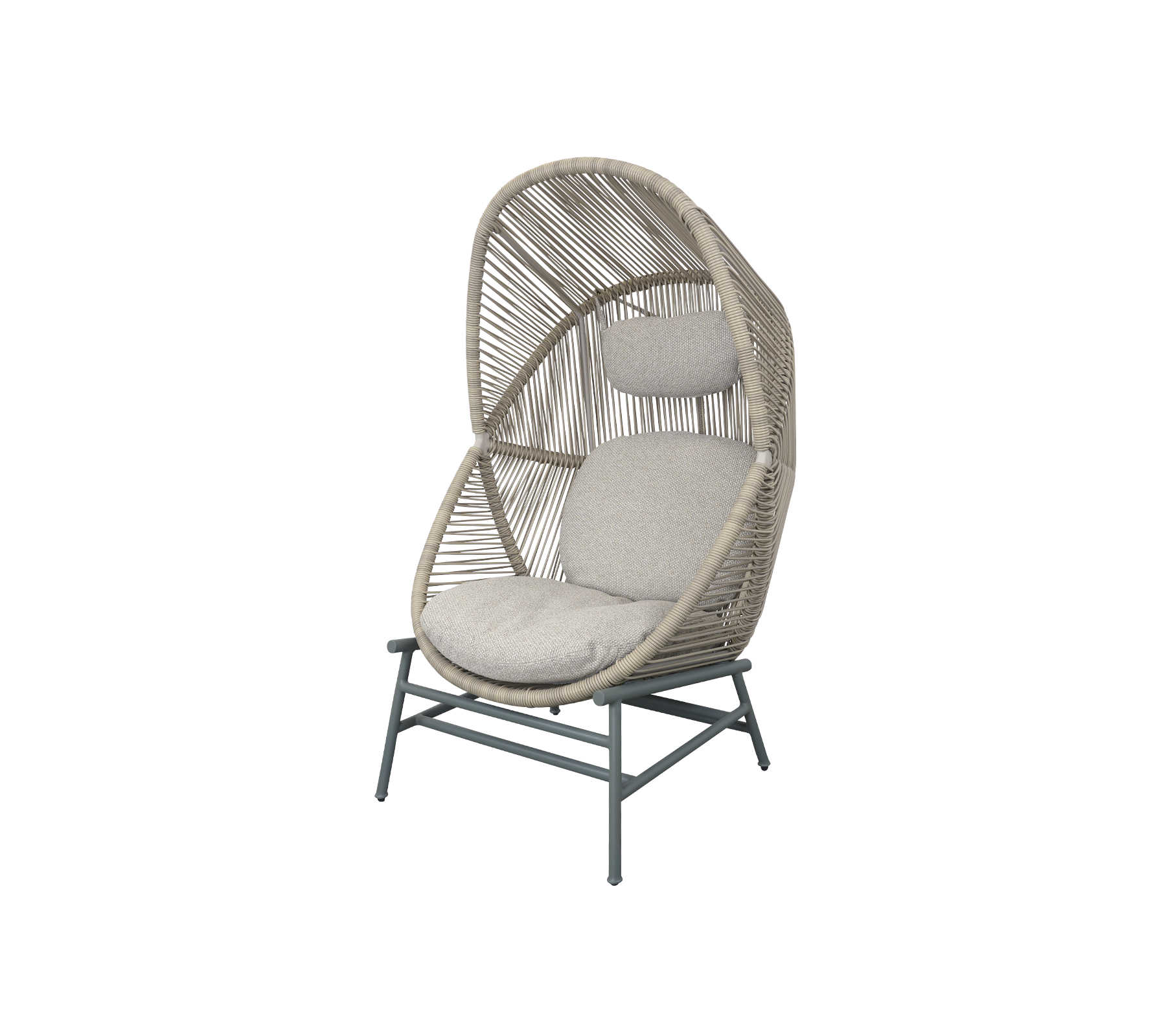 Woven Outdoor Lounge Chair Rope Base