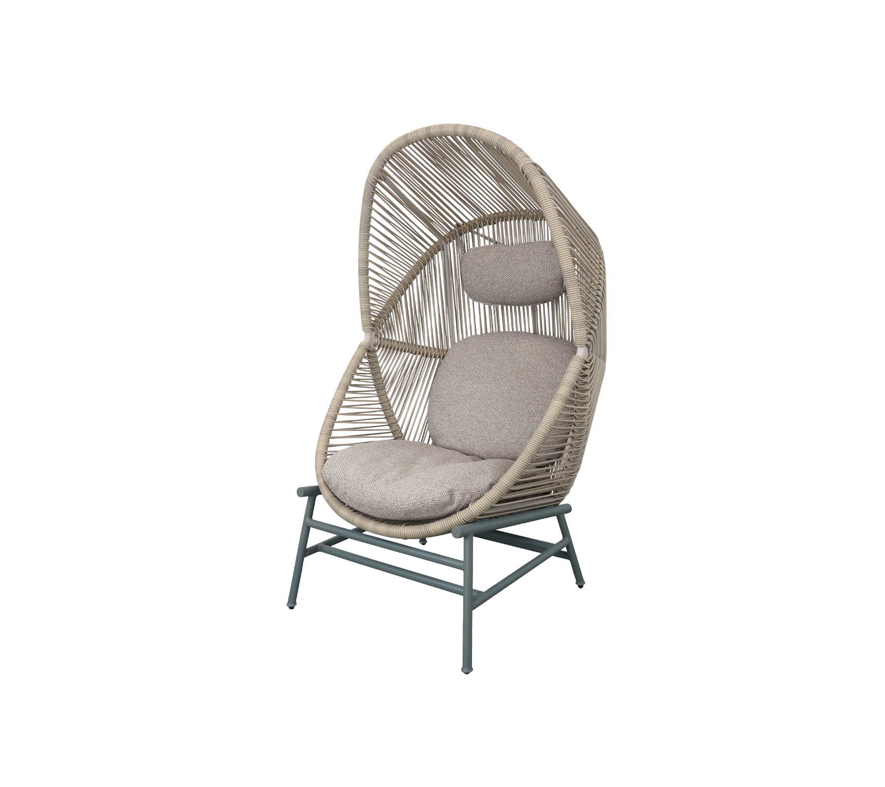 Woven Outdoor Lounge Chair Rope Base
