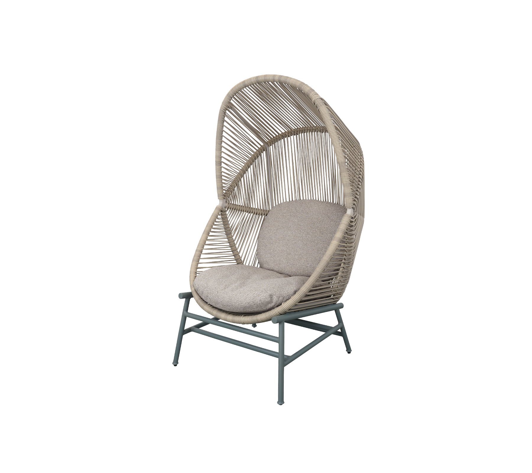 Woven Outdoor Lounge Chair Rope Base