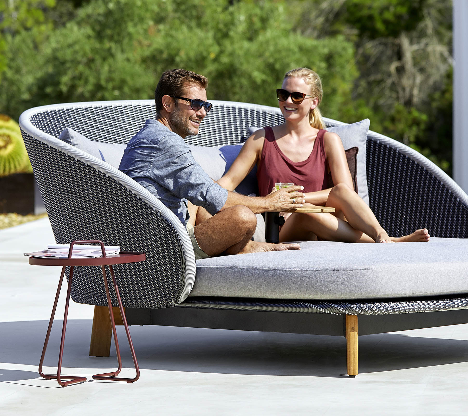 Outdoor Side Table Aluminum Small