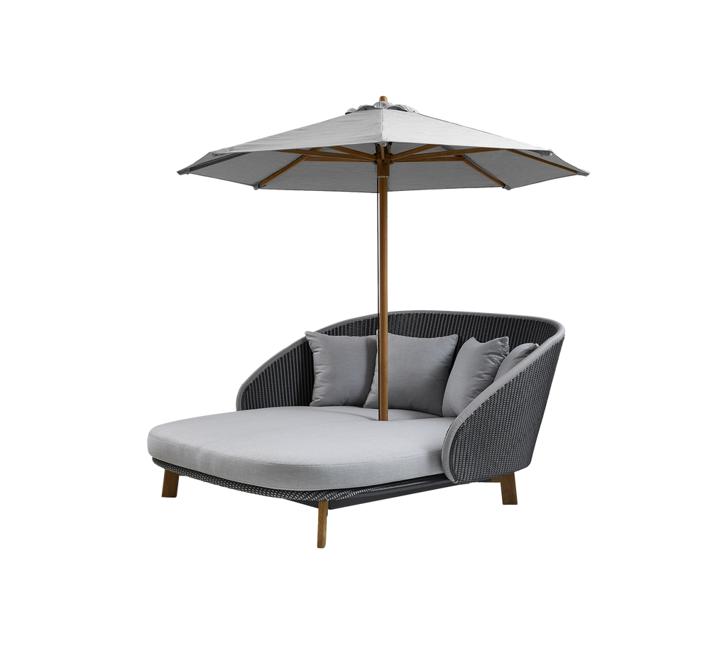 Classic Teak Parasol for Peacock Daybed