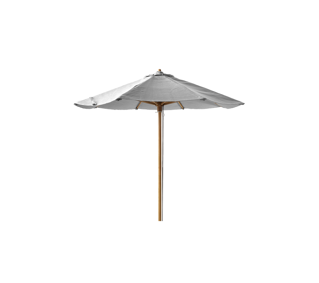 Classic teak garden parasol with pulley 2.4m