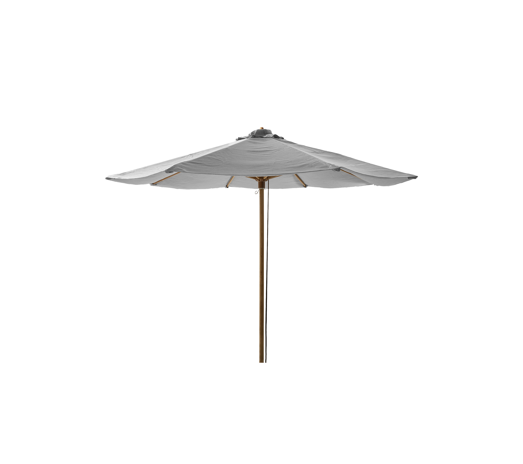 Classic teak garden parasol with pulley 3m