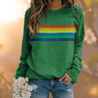 Heidi-Mode - Weicher Pullover mit Regenbogenmuster