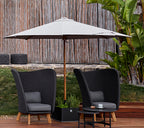 Classic Teak Garden Parasol with Pulley 2.4m