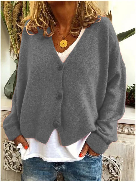 Baumwolljacke mit Knöpfen für Damen