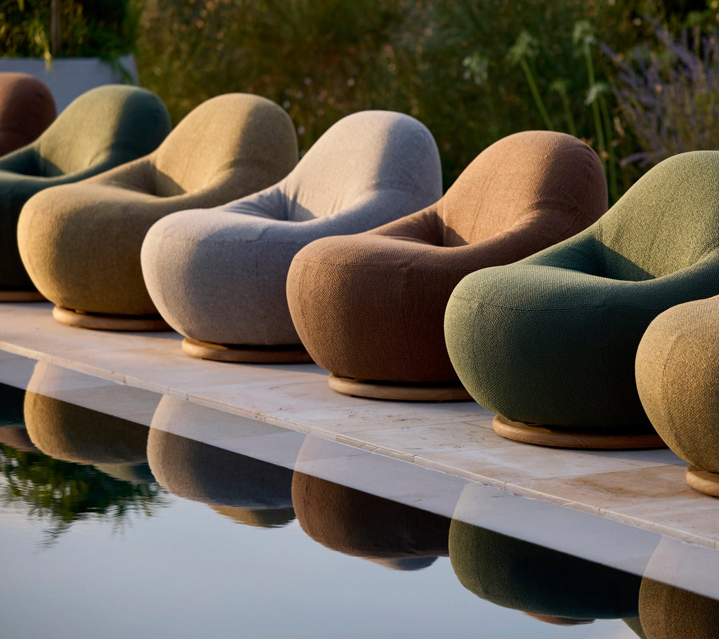 Swivel Lounge Chair Teak Base