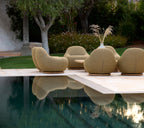 Swivel Lounge Chair Teak Base