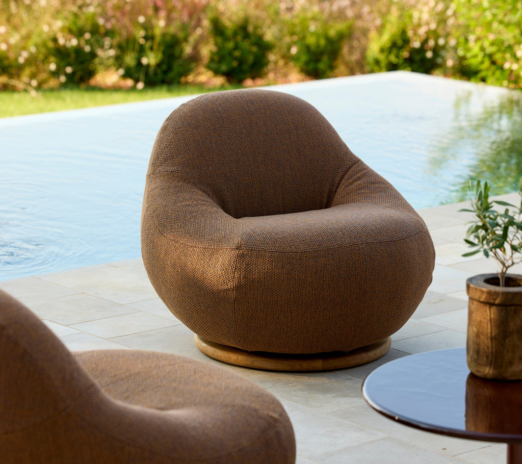 Swivel Lounge Chair Teak Base