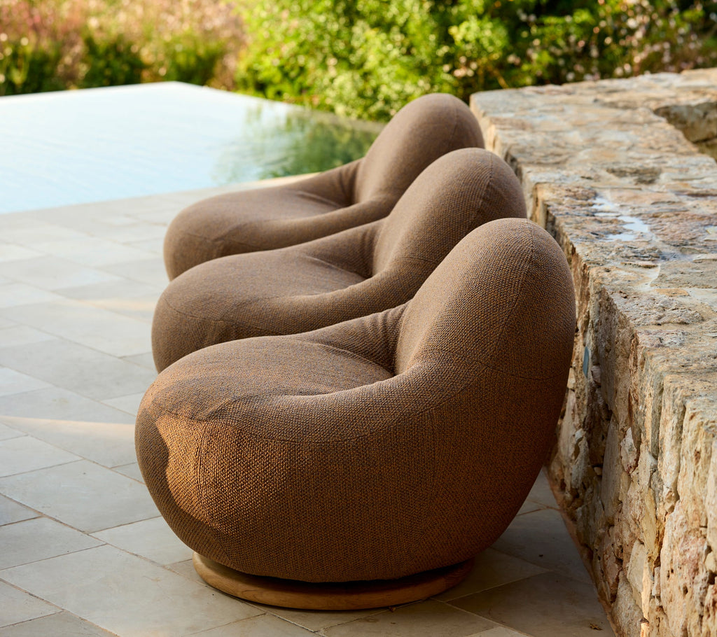 Swivel Lounge Chair Teak Base