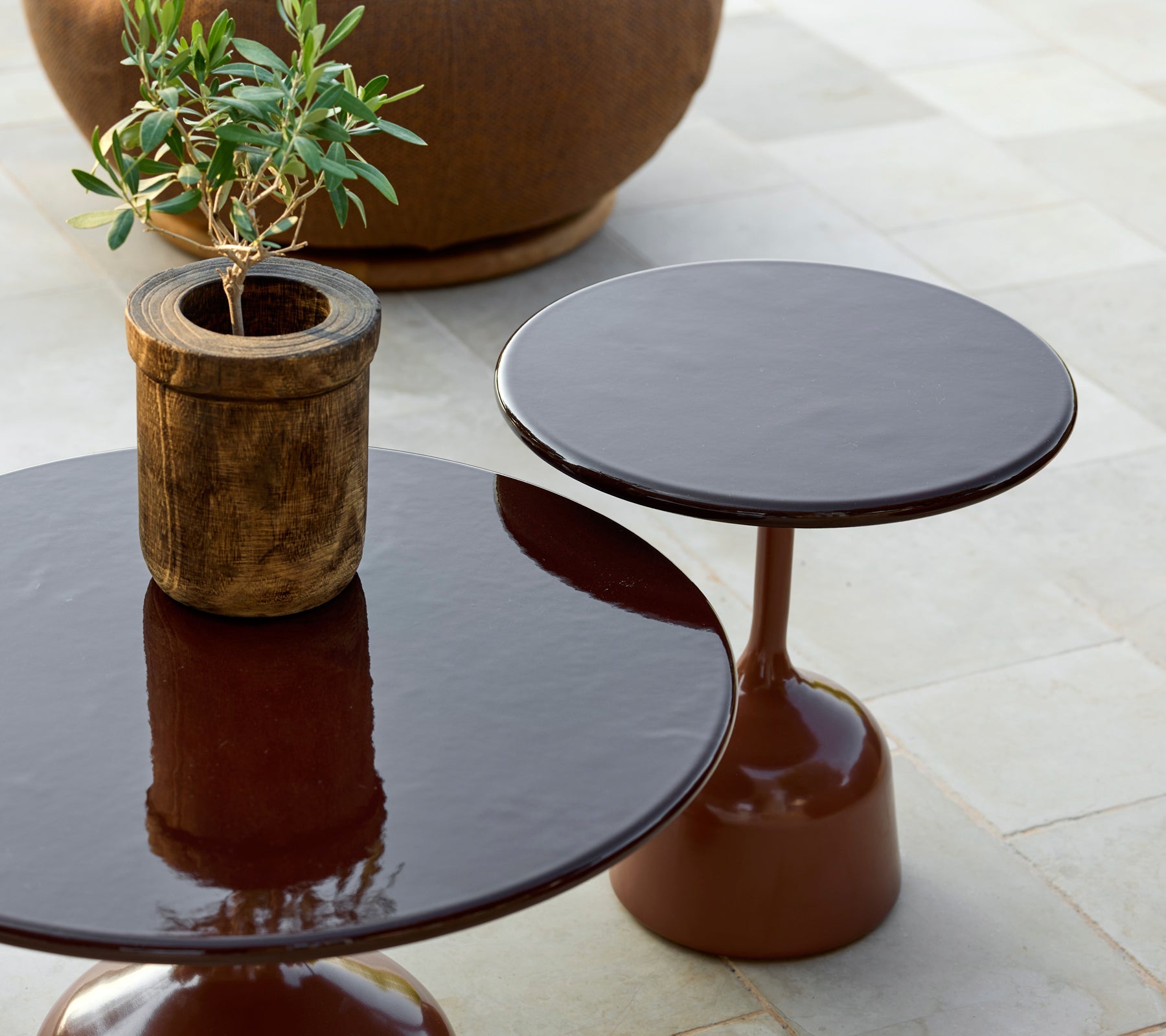 Outdoor Coffee Table Lava Stone Large