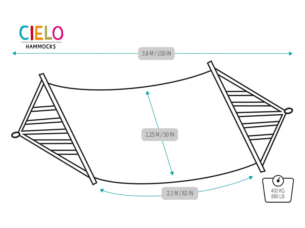 Hammock Hacienda Americana Handwoven Cotton Two Person Luxury Outdoor