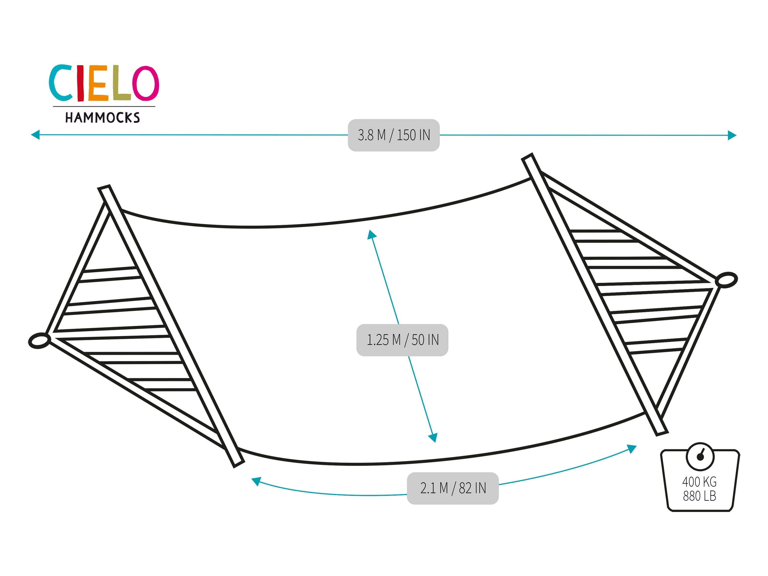 Hammock Hacienda Americana Handwoven Cotton Two Person Luxury Outdoor