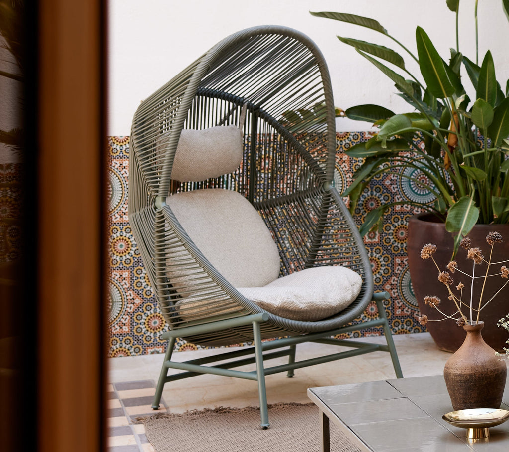 Woven Outdoor Lounge Chair Rope Base