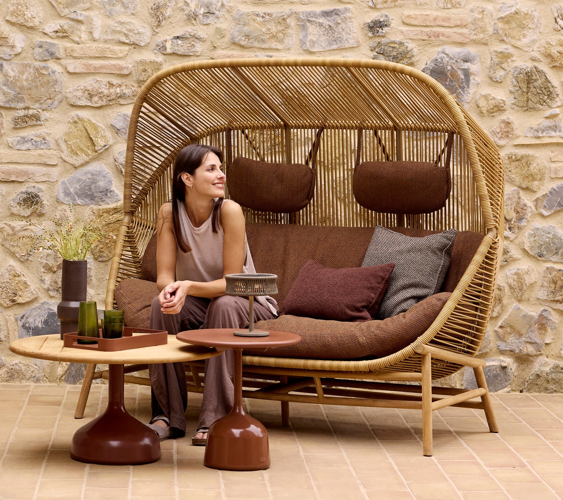 Woven Outdoor Sofa 2 Seater