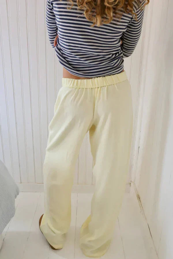 Heidi-Mode | Loose fit Gestreift Elastisch Taille Hose