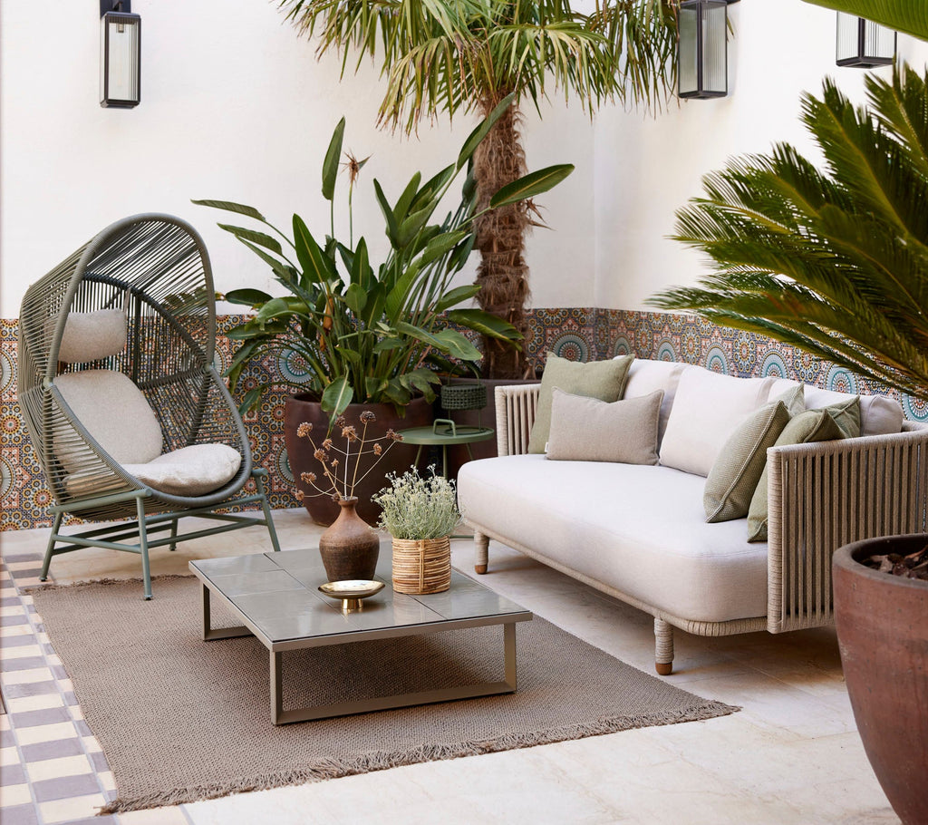 Woven Outdoor Lounge Chair Rope Base