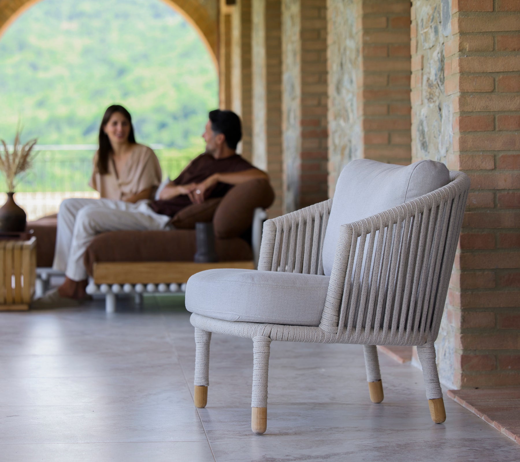Outdoor Lounge Chair Rope Frame
