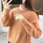 Damen Weicher Rippstrickpullover | Große Größen