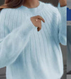 Damen Weicher Rippstrickpullover | Große Größen