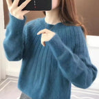Damen Weicher Rippstrickpullover | Große Größen